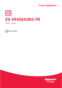 Mode d’emploi Sharp ES-HFA9143W3-FR Lave-linge