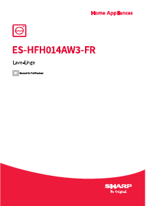 Mode d’emploi Sharp ES-HFH014AW3-FR Lave-linge