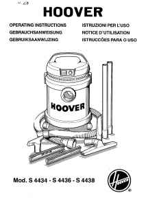 Bedienungsanleitung Hoover S4434 AquaPlus Staubsauger