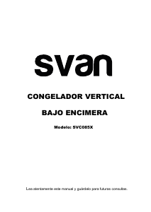 Manual de uso Svan SVC085X Congelador