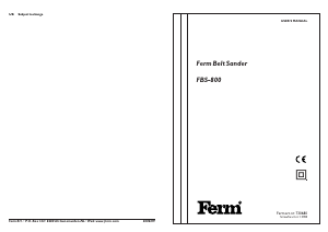 Bruksanvisning FERM BSM4001 Bandslipar