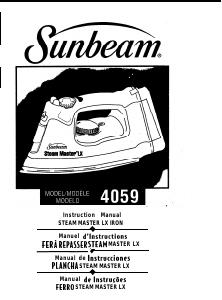 Bruksanvisning Sunbeam 4059 Steam Master LX Strykjärn