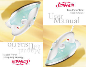 Manual Sunbeam 4040-026 Euro Press Iron