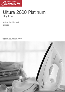 Manual Sunbeam SR2600 Ultura 2600 Platinum Iron