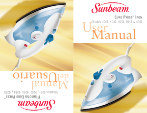 Bruksanvisning Sunbeam 4045 Euro Press Strykjärn