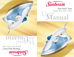 Bruksanvisning Sunbeam 4043 Euro Press Strykjärn