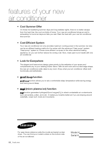 Manual Samsung AQV12AWBN Air Conditioner