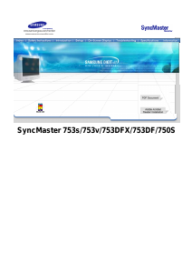 Manual Samsung 753S SyncMaster Monitor