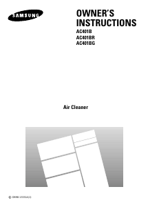 Manual Samsung AC401BR/HAC Air Purifier