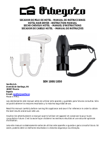 Manual de uso Orbegozo SEH 1850 Secador de pelo