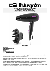 Manual de uso Orbegozo SE 2080 Secador de pelo