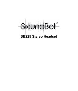 Bruksanvisning SoundBot SB225 Headset