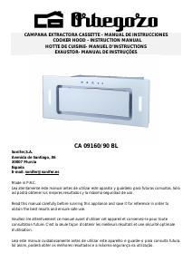 Manual Orbegozo CA 09190 BL Cooker Hood