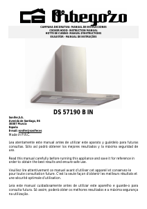 Manual Orbegozo DS 57190 B IN Exaustor