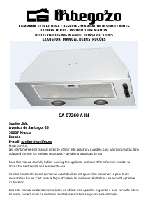 Mode d’emploi Orbegozo CA 07260 A IN Hotte aspirante