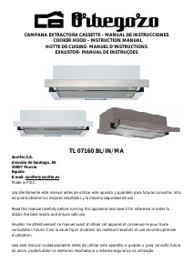 Mode d’emploi Orbegozo TL 07160 BL Hotte aspirante