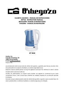 Manual de uso Orbegozo KT 5010 Hervidor
