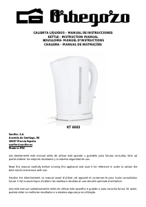 Manual de uso Orbegozo KT 6003 Hervidor