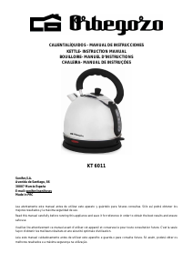 Manual de uso Orbegozo KT 6011 Hervidor