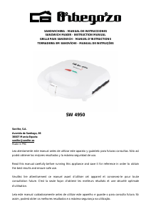 Bruksanvisning Orbegozo SW 4950 Smörgåsgrill