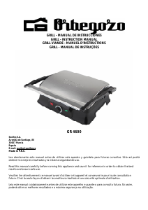 Bruksanvisning Orbegozo GR 4600 Smörgåsgrill