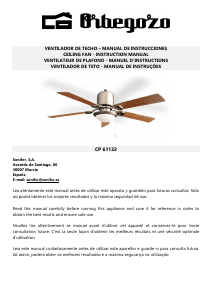 Manual de uso Orbegozo CP 61132 Ventilador de techo
