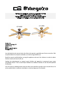 Manual de uso Orbegozo CT 23105 Ventilador de techo