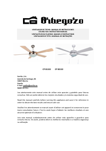 Mode d’emploi Orbegozo CP 81132 Ventilateur de plafond