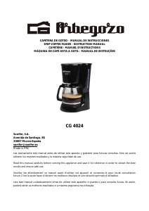 Manual Orbegozo CG 4024 Máquina de café