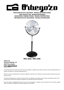 Manual de uso Orbegozo PWS 1846 Ventilador