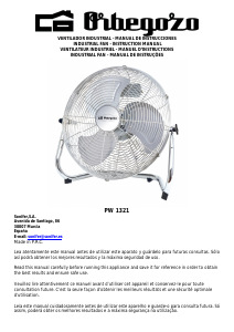 Manual Orbegozo PW 1321 Fan