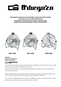 Mode d’emploi Orbegozo PWO 0936 Ventilateur