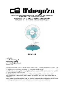 Manual Orbegozo TF 0219 Ventilador