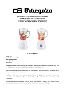 Manual de uso Orbegozo BV 5025 Batidora