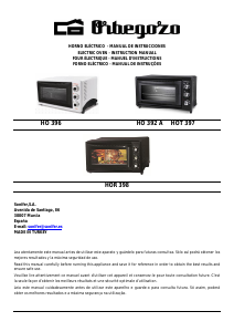 Manual de uso Orbegozo HO 392 A Horno