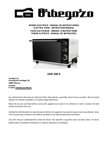 Manual de uso Orbegozo HOR 200 Horno