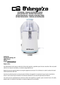 Bruksanvisning Orbegozo LI 3600 Juicepress