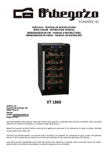 Manual Orbegozo VT 1860 Cave de vinho