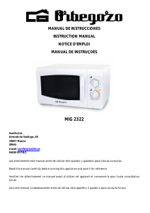 Manual Orbegozo MIG 2322 Micro-onda