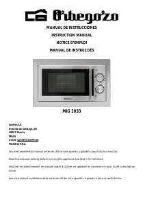 Manual Orbegozo MIG 2033 Micro-onda