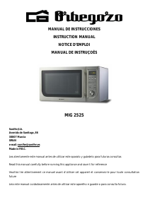 Manual Orbegozo MIG 2525 Micro-onda
