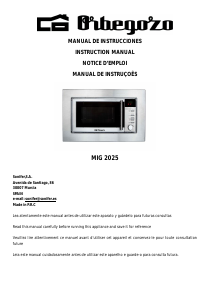 Manual Orbegozo MIG 2025 Micro-onda