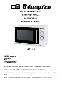 Manual Orbegozo MIG 2520 Micro-onda