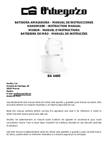 Manual de uso Orbegozo BA 4400 Batidora de varillas
