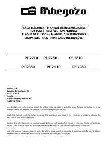Manual Orbegozo PE 2950 Hob