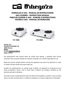 Mode d’emploi Orbegozo FO 1600 Table de cuisson