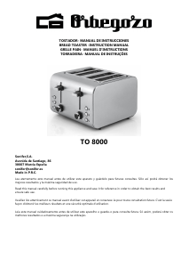 Manual Orbegozo TO 8000 Torradeira