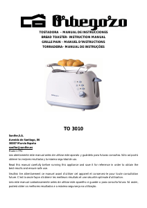 Manual Orbegozo TO 3010 Toaster