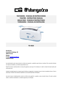 Manual Orbegozo TO 4510 Toaster