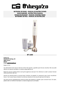 Mode d’emploi Orbegozo BT 1300 Mixeur plongeant